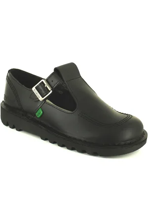 Kickers Aztec oudere meisjes leren schoolschoenen