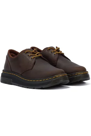 Dr. Martens Crewson Lo Crazy Horse donkerbruin veterschoenen