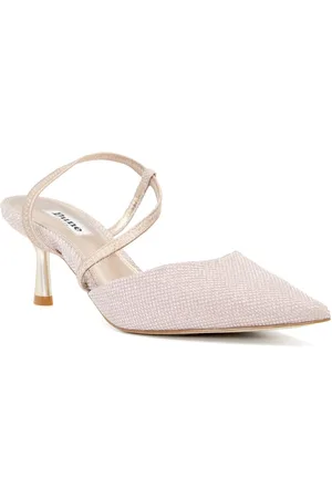 Dune Dune Dames CITRUS Mat-Flared-Heel Court Schoenen Citrus