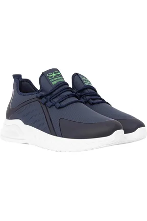 Crosshatch Heren Clarington Trainers (Marine / Groen)