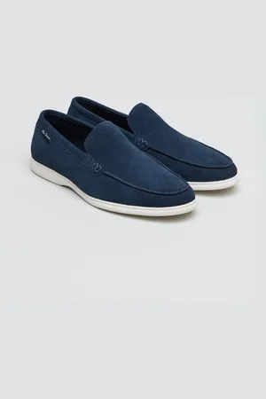Ben Sherman Amarillo Suede Heren Navy Loafers
