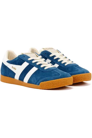 Gola Elan Suede Dames Trainers Marineblauw/Wit