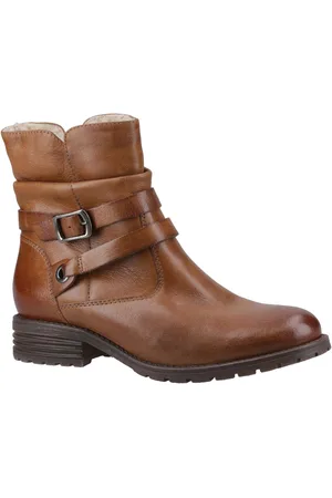 Hush Puppies Piper Leren Dameslaarzen Tan