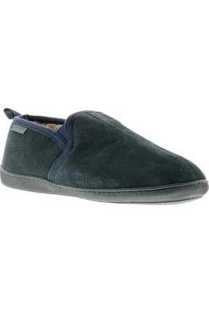 Hush Puppies Arnold leren heren pantoffels marineblauw