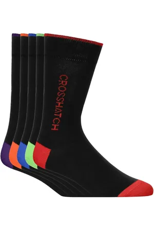 Crosshatch Heren Glowbow Crew Sokken (Set van 5) ( /Multikleurig)
