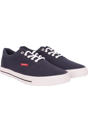 Crosshatch Heren Skywalk Canvas Trainers (Marine)