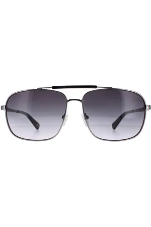 Guess GU5210 08B glanzend gunmetal smoke gradient zonnebril