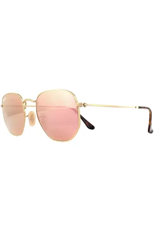 Ray-Ban Vierkant Unisex Koperen Flash Spiegel RB3548N Zeshoekig