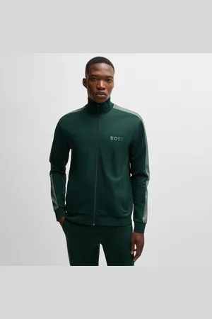 HUGO BOSS Heren Track Jacket met foliedruk logo in