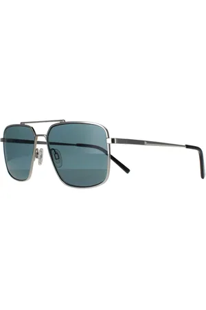 Serengeti Aviator Heren Glimmend Saturn Petrol Blauw Gepolariseerd Aitkin