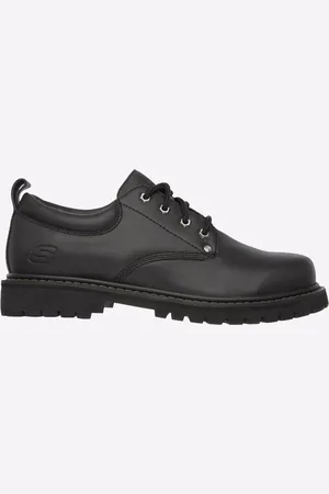 Skechers Tom Cats Zwarte Leren Veterschoenen Voor Heren