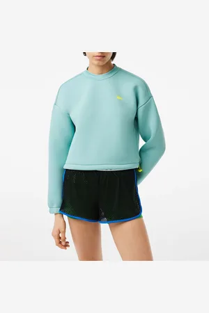Lacoste Loose Fit Sweatshirt met koord voor dames in Groen