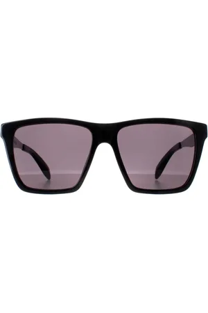 Alexander McQueen AM0352S 001 glanzend en donkergrijs chroom zonnebril