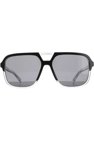 Dolce & Gabbana Aviator Mens Top op kristal donkergrijze DG4354 zonnebrillen