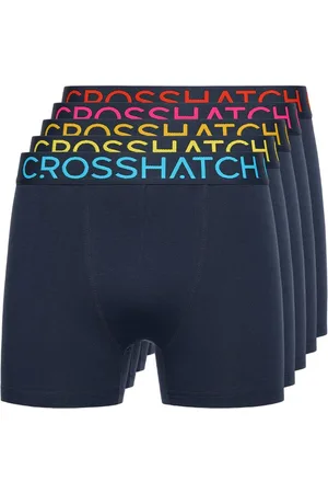 Crosshatch Heren Chasma Boxershorts (Set van 5) (Marine)