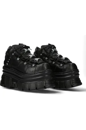 New Rock M-106-C178 Zwarte Toren Gothic Punk Chunky Enkellaarsjes