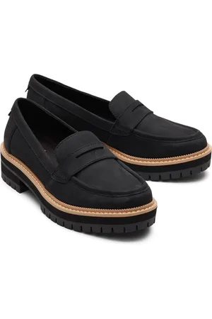 TOMS Cara Leather zwarte damesschoenen