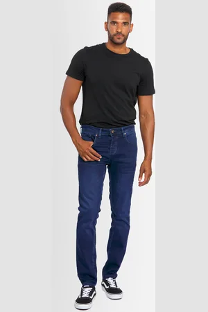 Alessandro Salvarini A. Salvarini Heren Jeans Slim Fit Stretch Denim 5-Pocket – Donkerblauw