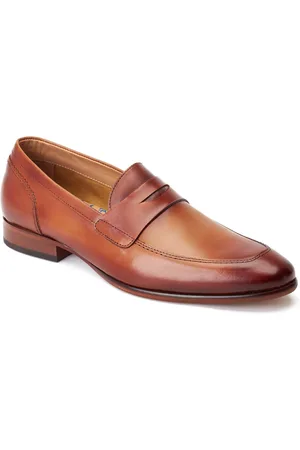 Base London Bruno Lederen Herenpantoffels Burnt Tan