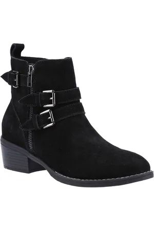 Hush Puppies Jenna Leren Dames Zwarte Laarzen