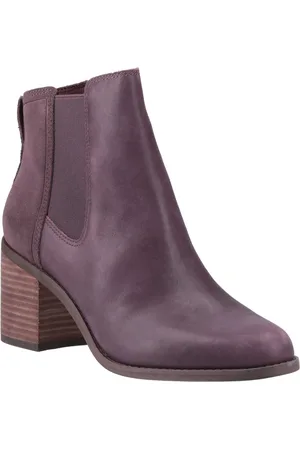 TOMS Evelyn Leather Vrouwenlaarzen Plum