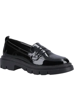 Hush Puppies Reece Leer Vrouwen Zwarte Loafers