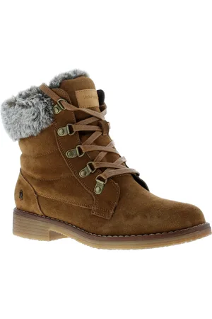 Hush Puppies Florence Leren Dames Laarzen In Tan