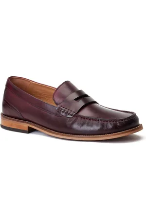 Base London Garfield Leder Heren Bordo Loafers
