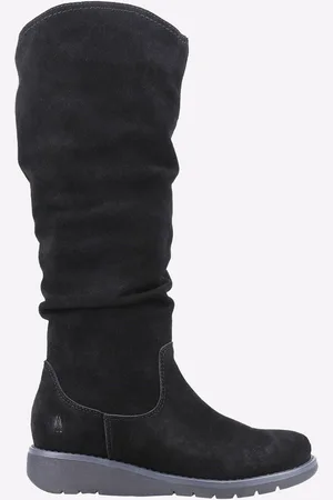 Hush Puppies Lucinda Suède Dames Zwarte Laarzen
