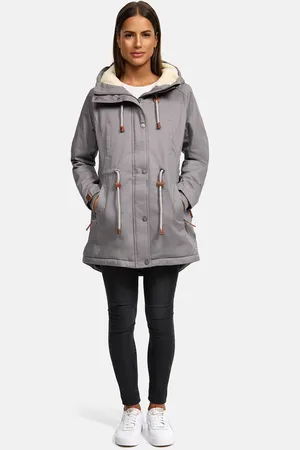 Navahoo Ireliaa Dames Parka – Windafstotende winterjas met teddyvoering en capuchon
