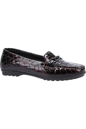 Geox Elidia Runderleren Dames Donkerrode Mocassins Schoenen