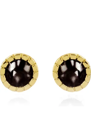 Luxenter 925 sterling zilveren naadim en 18K vergulde onyx zirkonia oorbellen