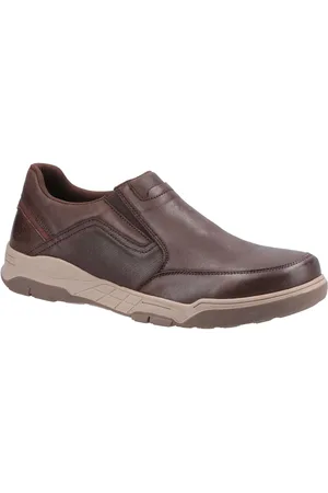 Hush Puppies Fletcher Leren Herenloafers Koffie
