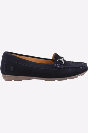 Hush Puppies Molly Snaffle Suède Damesschoenen In Marineblauw