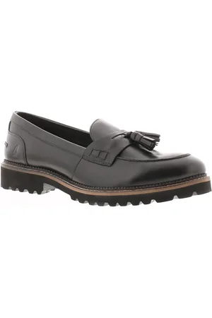 Hush Puppies Ginny Suède Dames Zwarte Instappers