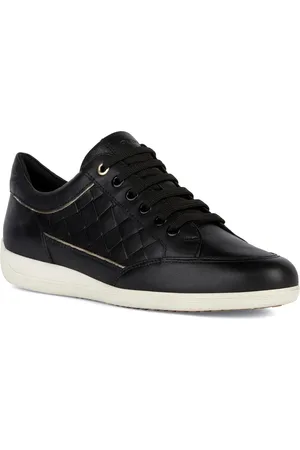 Geox D MYRIA Imitatieleer Dames Zwarte Sneakers