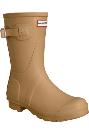 Hunter Rubber Korte Gravel/Biscuit Wellington Laarzen