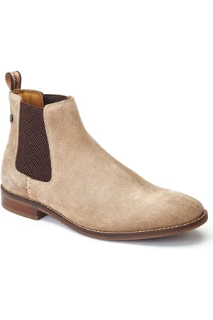 Base London Virgil Leren Herenlaarzen Zand