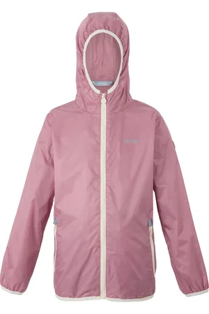 Regatta Groot Buitenshuis Kinderen/Kinderen Lever II Packaway Rain Jacket (Lila/Licht Vanille)