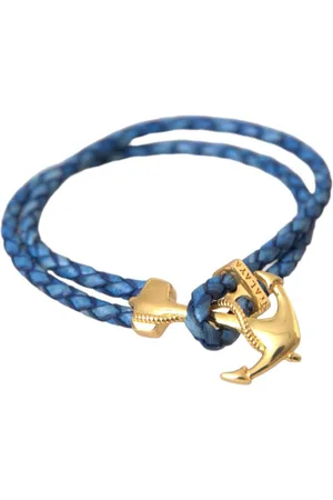 Nialaya Anchor Leren Armband