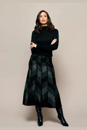 Mart Visser Maddie Lurex Rok Zwart / Groen
