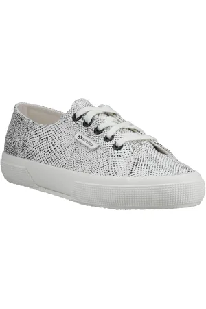 Superga 2730 Micro Faux Snake Faux Leather Damestrainers Avorio/Zwart Slang