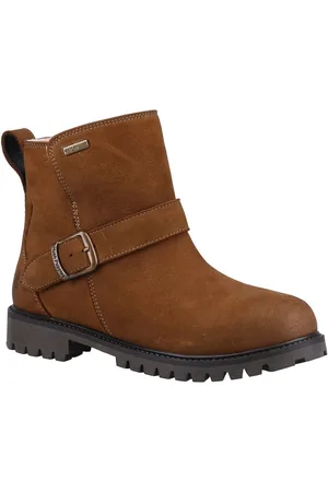 Hush Puppies Wakely Leren Dameslaarzen Tan