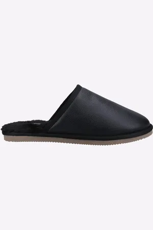 Hush Puppies Coady Suède Heren Zwarte Pantoffels
