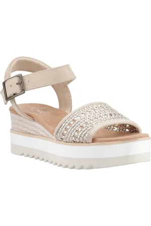 TOMS Diana Leren Damessandalen Champagne