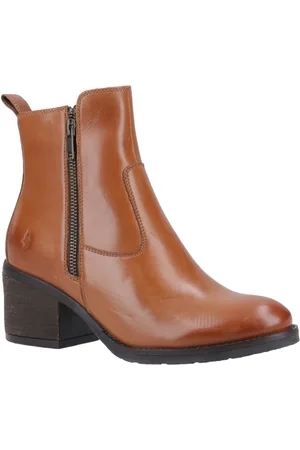 Hush Puppies Helena Leer Vrouwen Laarzen Tan