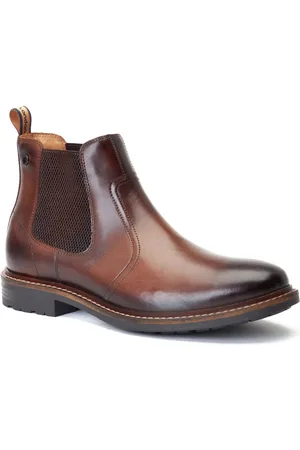 Base London Bloom Leren Herenlaarzen Burnt Brown