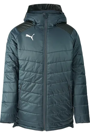 PUMA Bamberg gewatteerde blauwe lange winterjas