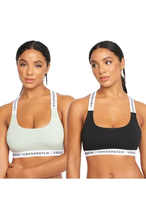 Crosshatch Dames/Dames Sophea Bralette (Pack of 2) ( /Zwart)