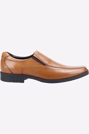 Hush Puppies Brody Leren Heren Instappers In Tan
